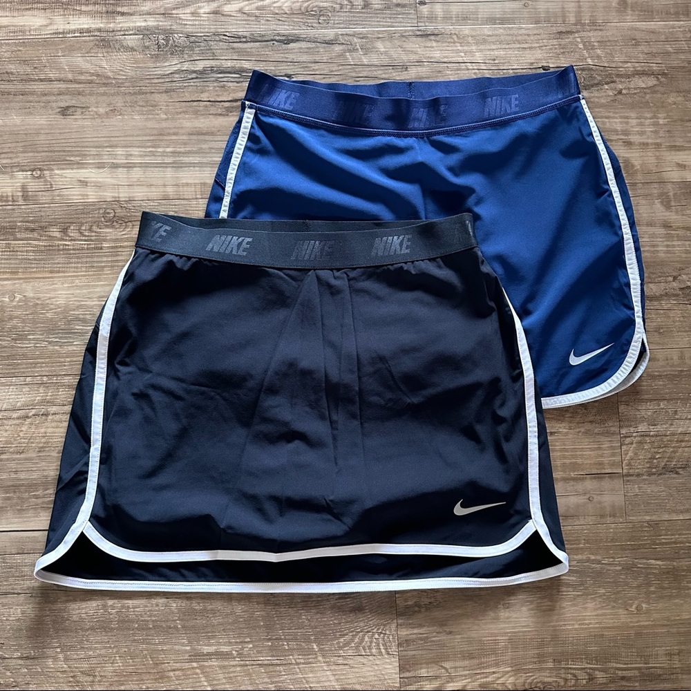 Nike Dri-FIT Sport Skirts TWO Skirts Black and Navy Small